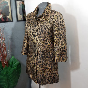 Animal Print Jacket Size Medium - Large Chicos